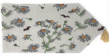 Load image into Gallery viewer, Tache Floral Yellow Daisies Ladybugs Ivory Woven Tapestry Table Runner (18114)