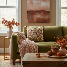 Load image into Gallery viewer, Tache Elegant Burgundy Ornate Paisley Woven Tapestry Throw Pillow Cover (18194)