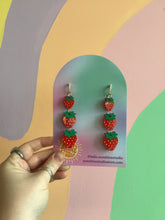 Load image into Gallery viewer, Three Tier Strawberry Dangles