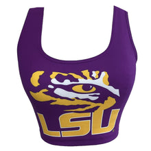 Load image into Gallery viewer, LSU Purple Crop Tank Top