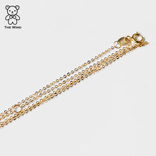 Load image into Gallery viewer, Dainty 18K Solid Yellow Gold Chain 16, 18 Inches Adjustable