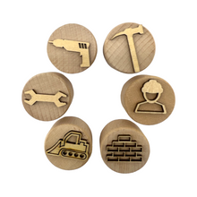 Load image into Gallery viewer, **Pre-order (Ships in 3-4 Weeks)**Wooden Playdough Stampers Set