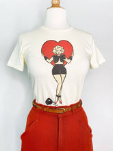 Load image into Gallery viewer, Prisoner of Love Fitted Tee in Ivory - SMALL