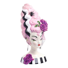Load image into Gallery viewer, 18in Monster Bride Bust with Pink Hair by December Diamonds