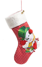 Load image into Gallery viewer, 19&quot; Retro Christmas Stocking Santa/Snowman