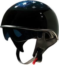 Load image into Gallery viewer, Z1R, Z1R Vagrant Helmet USA Skull Black Small 0103-1308 - Motorcycle Helmet with Drop-Down Sun Visor and Removable Liner
