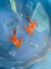 Load image into Gallery viewer, Crawling into Summer Crab Earrings