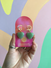 Load image into Gallery viewer, Heart Gem Huggies