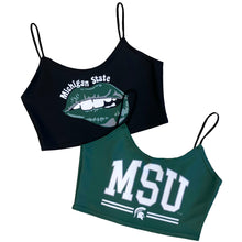 Load image into Gallery viewer, Michigan State Green Spaghetti Tank