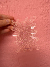 Load image into Gallery viewer, Shimmer clear and pink travel earring holder