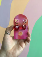 Load image into Gallery viewer, Heart Gem Huggies