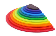 Load image into Gallery viewer, **Pre-order (Ships in 1-2 Weeks)**11 Pcs Large Wooden Rainbow Stacking Semi-circles Building Boards Set in Primary Colors