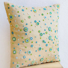 Load image into Gallery viewer, Beige Geometric Circles Throw Pillow Cover