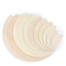 Load image into Gallery viewer, 11 Pcs Large Wooden Rainbow Stacking Semi-circles Building Boards Set in Natural Colors