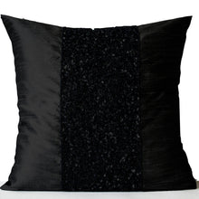 Load image into Gallery viewer, Black Beaded Color Block Pillow