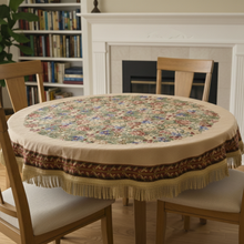 Load image into Gallery viewer, Tache Festive Red Yuletide Blooms Tapestry Tablecloths (5598)