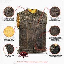 Load image into Gallery viewer, Ironhide Men’s Leather Vest