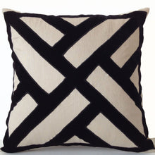 Load image into Gallery viewer, Black Velvet Chippendale Throw Pillow Cover