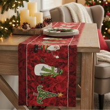 Load image into Gallery viewer, Tache Here Comes Santa Claus Vintage Holiday Woven Tapestry Table Runners (8577TR)