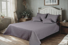 Load image into Gallery viewer, Tache Solid Light Gray Silver Diamond Stitch Bubble Quilted Bedspread Set (DXJ109038-2)
