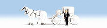 Load image into Gallery viewer, Noch 16706 HO Scale Wedding Carriage w/2-Horse Team &amp; Standing Coachman