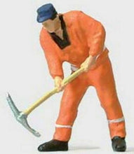 Load image into Gallery viewer, Preiser 28090 HO Scale Worker -- Track Worker w/Pick