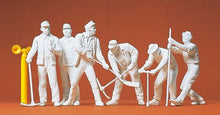Load image into Gallery viewer, Preiser 45182 G Scale Unpainted Figures -- Railroad Track Crew (Unpainted) (6)