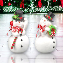 Load image into Gallery viewer, 12&quot; Jolly Snowman w/ Candy Cane by December Diamonds