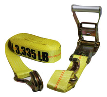 Load image into Gallery viewer, 2&quot; Heavy Duty Flatbed Ratchet Strap w/ Wire Hooks