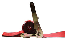Load image into Gallery viewer, 2&quot; x 11 Ft 3-Point Ratchet Strap w/Wire Hooks For Auto Hauling | RED