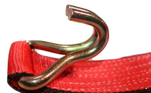 Load image into Gallery viewer, 2&quot; x 11 Ft 3-Point Ratchet Strap w/Wire Hooks For Auto Hauling | RED
