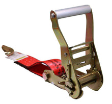 Load image into Gallery viewer, 2&quot; x 11 Ft 3-Point Ratchet Wheel Strap w/ Swivel J Hooks &amp; Swivel J Idler Hook | RED