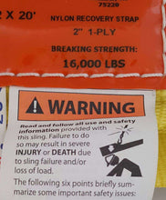 Load image into Gallery viewer, 2" x 20 Ft Nylon Recovery Strap | RS220