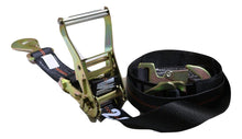 Load image into Gallery viewer, 2" x 8 Ft Axle Wrap Auto Tie Down Ratchet Strap w/ Snap Hooks| BLACK