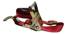 Load image into Gallery viewer, 2" x 8 Ft Axle Wrap Auto Tie Down Ratchet Strap w/ Snap Hooks | RED