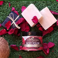 Load image into Gallery viewer, Luxurious Body Polish Scrub + 3 Soaps Set