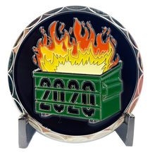 Load image into Gallery viewer, DL2-05 I Love Rioters 2020 Dumpster Fire Handcuff Zip Ties Police Thin Green Line Overtime Challenge Coin