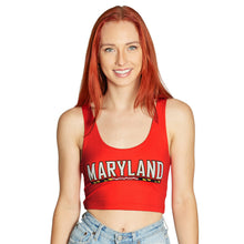 Load image into Gallery viewer, Maryland Terps Red Crop Tank Top
