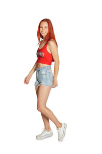 Maryland Terps Red Crop Tank Top