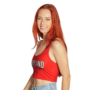 Maryland Terps Red Crop Tank Top