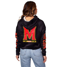 Load image into Gallery viewer, Maryland Terps Black Varsity Furry Hoodie