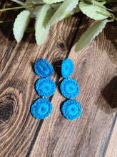 Load image into Gallery viewer, Triple Circle Drop Earrings