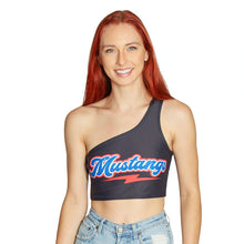 Load image into Gallery viewer, SMU Mustangs Lightning One Shoulder Top