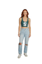 Load image into Gallery viewer, Michigan State Green Crop Tank Top