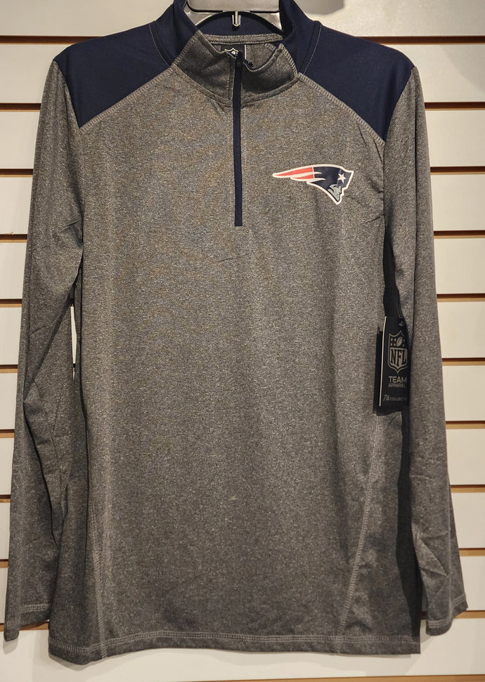 New England Patriots Lightweight Zip Long Sleeve Shirt