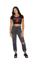 Load image into Gallery viewer, Indiana Hoosiers Black Babydoll Tee