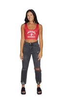 Load image into Gallery viewer, Indiana Hoosiers Crimson Crop Tank Top