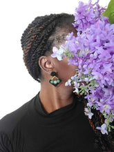 Load image into Gallery viewer, Gold and Black Aventurine Earrings