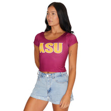 Load image into Gallery viewer, Arizona State ASU Maroon Babydoll Tee