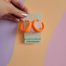 Load image into Gallery viewer, Colorful Matte Hoops